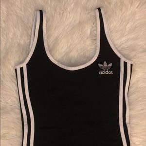Black Adidas One Piece Body Suit Small